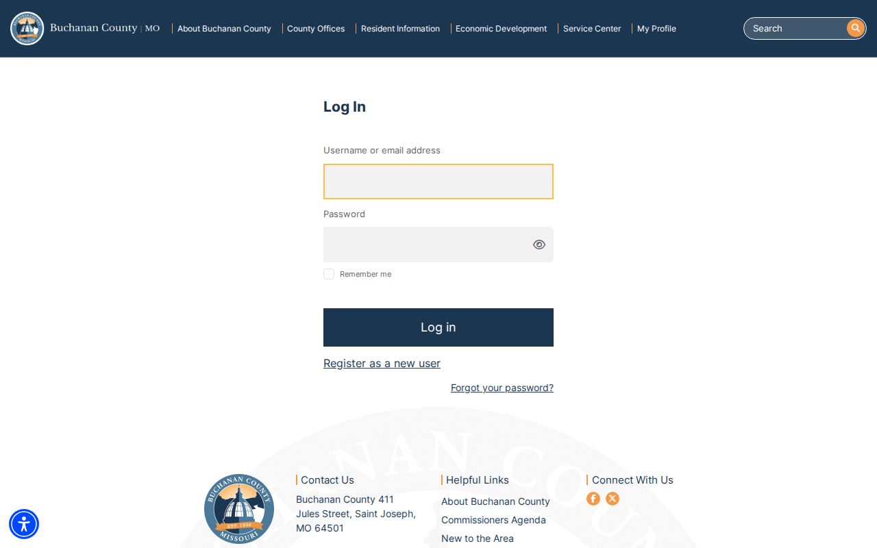Buchanan County release record request page